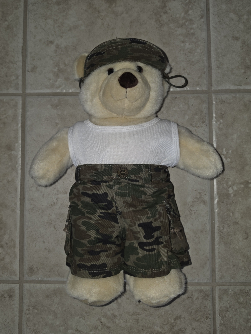 Build-A-Bear Boys Camo Cargo Shorts - Green/Brown $45 EUC